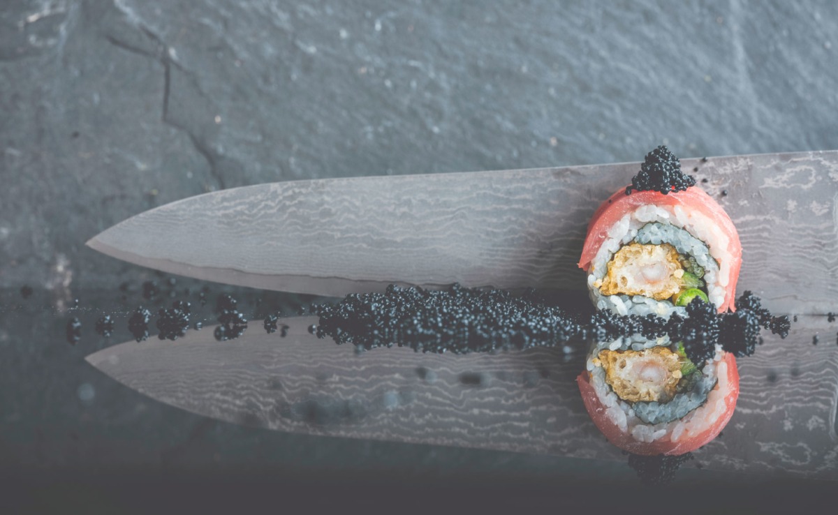 Sushi with tosago - seaweed caviar